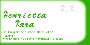 henrietta kara business card